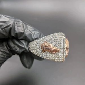 Anillo de Campeonato Personalizado para Hombre, Estilo Hip Hop, en Plata 925, con Moissanita VVS de Corte Brillante, Certificado IGI - Product Image 4