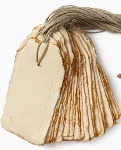 Étiquettes suspendues en papier plantable faites à la main 2x4 pouces, écologiques, pour emballage professionnel, cartes de remerciement et cartes postales 2026 - Product Image 1