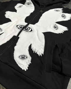 Sudaderas con capucha de peso pesado 500GSM con parche de bordado gráfico personalizado - Product Image 2