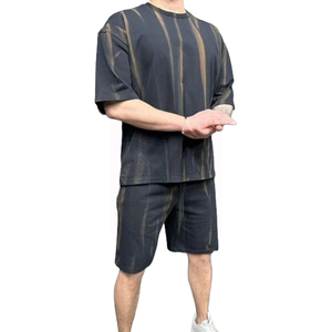 Conjunto de Ropa Otoñal para Hombre 2026, Conjunto Informal de Dos Piezas de Algodón, Camisetas y Pantalones Cortos de Playa con Estampado de Leopardo, Secado Rápido - Product Image 5