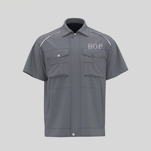 Chemise de travail industrielle personnalisée pour homme, réfléchissante, anti-plis, respirante, durable, vêtements de sécurité pour mécanicien, uniforme 100% coton - Product Image 1