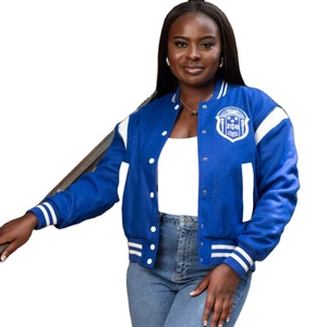 Veste pour homme, veste pour hommes, broderie à rayures blanches, style sororité, écologique, doublure en polaire imperméable, vêtements d'extérieur d'hiver - Product Image 1