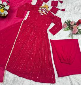 FATEMA ชุดคลุมยาวถึงพื้นสำหรับผู้หญิง, ชุดปักเลื่อมลายดอกไม้ - Product Image 5