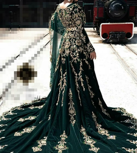 Designer Stylish Caftan <b>Dress</b> for Women Pakistani Wedding Outfit Crystal Glass Beads Stone Work Embellished <b>Kaftan</b> <b>Dress</b> - Product Image 2