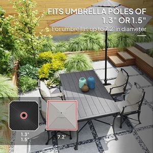 Base per Ombrellone da Patio Quadrato da 9 e 10 Piedi, Robusta Base per Esterni con Capacità di Carico di 42 libbre e 33 libbre (con riempimento d'acqua) - Product Image 5
