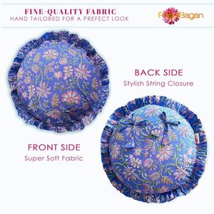 Premium Fabric <b>Round</b> <b>Cushion</b> Covers in Purple Colors Decorative Pillow Cover for Luxury Home Living - Product Image 4