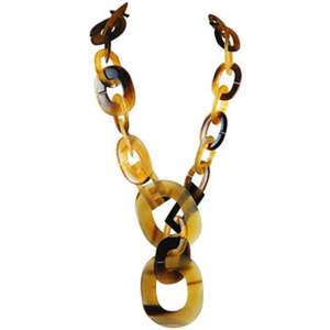 Collier en corne de buffle écologique et durable, pendentif en corne de vache naturelle, sans produits chimiques, fait main, style moderne rustique, bijou de mariage - Product Image 2