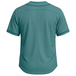Wholesale Customized Breathable Sublimated Short Sleeve Baseball Jerseys Men's 100% Polyester Solid Color Plus Size Summer - Product Image 2