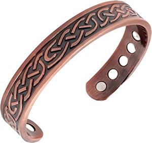 Brazalete de Cobre Hecho a Mano Royal Artisans VBH para Unisex con Imanes de Ultra Resistencia, 100% Cobre Puro, Diseño Clásico - Product Image 1