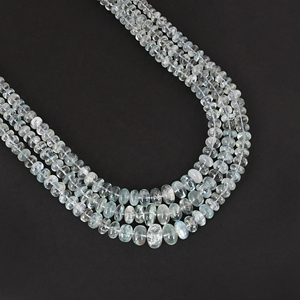 Collar de Cuentas de Aguamarina Natural en Forma de Bati de Varias Capas, Joyería Clásica con Piedras Preciosas de Ishu Gems, Modelo IG23550, Origen Brasileño - Product Image 2
