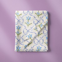 Échantillon Gratuit 26SS – Tissu en Coton Respirant de Poids Moyen à Motifs de Nœuds Colorés Imprimés Numériquement, Doux pour Chemises de Filles et de Garçons