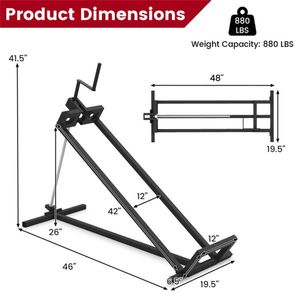 Multipurpose Mower Lift Jack 48 X 19.5 Folded Size 24 Lbs Net Weight for Cleaning/Repairing Mower Parts Accessories - Product Image 4