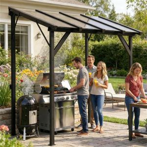 Gazebo Elegante per Barbecue, Perfetto come Riparo e Ombreggiatura per Esterni - Product Image 1