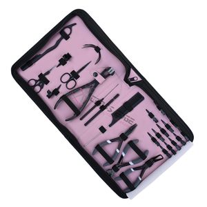 Set de Herramientas para Extensiones de Cabello con Estuche Rosa, Alicates para Micro Anillos, Pinzas para Remover, Removedor de Fusión de Queratina, Peine de Cola y Pinzas para Cabello - Product Image 1