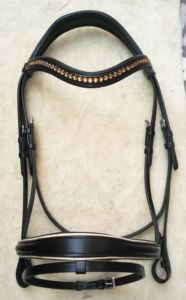Black brown Leather Horse Equestrian Bridle <b>halter</b> Set Riding Equipment Best Wholesale Price leather bridle manufacturer - Product Image 1