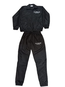 Ensemble de survêtement unisexe coupe-vent respirant à motif uni, longueur genou, en Spandex/Coton avec cordon de serrage pour l'hiver - Product Image 3
