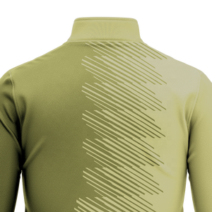 Sudadera de hombre con cremallera de 1/4, a rayas verde oliva y caqui, para entrenamiento de fútbol, top de chándal, jersey de manga larga, top de equipo - Product Image 5