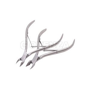 Coupe-cuticules incurvé de haute qualité à trois couleurs, 16 dents, double ressort, arc-en-ciel, or, argent, D501, outil de manucure - Product Image 4