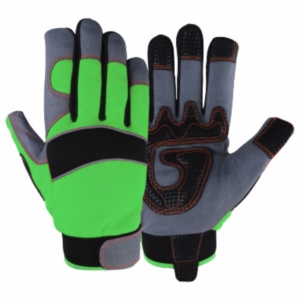 Gants de sécurité industriels robustes en cuir synthétique renforcé, résistants à l'abrasion, gants de travail mécaniques Amara - Product Image 4