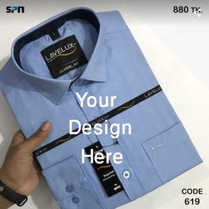 Camisa de manga larga de algodón 100% para hombre con logotipo personalizado del proveedor directo de fábrica Diseño informal formal Primavera Otoño Tallas grandes - Product Image 2