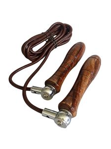 Wooden Handle Bearing Adjustable Skip <b>Rope</b> 2.5m Durable Gym <b>Exercise</b> Unisex Non-smart Customized Material High Quality Wholesale - Product Image 1