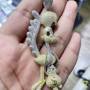 Premium Bird Character Pendant With Luxury Streetwear Jewelry and Diamond Look Stones - Product Image 3