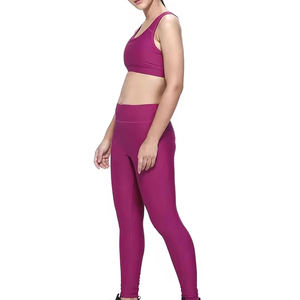 New Arrival Women's High Quality Yoga Set Comfortable Custom Plain Fitness Wear with Waterproof <b>Shorts</b> Available at Length - Product Image 3