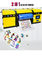 Impresora A3 UV DTF Impresión y laminación 2 en 1 UV Rollo a rollo Máquina de laminación de película adhesiva de transferencia de 30cm