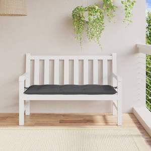 Anthracite 47.2"x19.7"x2.8" Fabric Garden <b>Bench</b> <b>Cushion</b> Outdoor Pillows & <b>Cushions</b> - Product Image 3