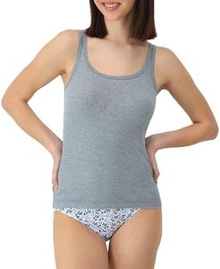 Latest Custom Women's Solid Color Cotton Tank Tops O-Neck Knitted Breathable Casual Sleeveless Regular Length <b>White</b> Gray Black - Product Image 2