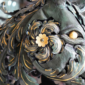 Portails en fer forgé de luxe, piliers décoratifs en forme de tête de cheval, poteaux en béton, forgés à la main, résistants aux intempéries, pour entrée - Product Image 2