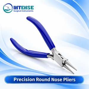 Professional Stainless Steel <b>Round</b> <b>Nose</b> Jewelry Making <b>Pliers</b> Blue Ergonomic Handle Precision Wire Bending Beading Craft Tools - Product Image 2