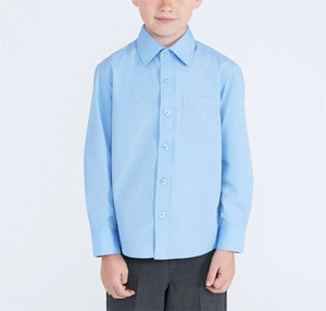 Chemises d'uniformes scolaires personnalisées à manches longues pour étudiants, en polyester et coton de haute qualité, pour garçons - Product Image 2