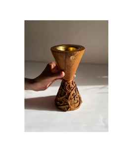 Brûleur d'encens en émail imprimé pour usage religieux, porte-encens rond en bois, brûleur d'encens Bakhoor, brûleur d'encens tendance à bas prix - Product Image 6