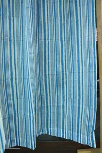 Cortina con Estampado de Rayas Azules, Panel de Ventana de Algodón para Decoración del Hogar y Hoteles, Diseño Personalizado, Exportador Mayorista - Product Image 3