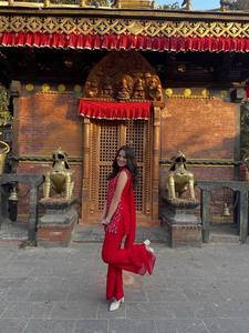 ชุดปาลาซโซผ้าฝ้ายลายชนเผ่าสุดหรู พร้อมผ้าคลุมไหล่ ผลิตจากผ้าคุณภาพพรีเมียม สวมใส่สบาย ดูดี เหมาะสำหรับงานปาร์ตี้ - Product Image 5