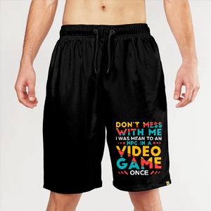 Pantalones cortos negros de secado rápido para hombre con estampado de calavera verde, cintura con cordón, ropa deportiva informal - Product Image 2