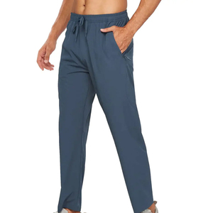 Pantalones casuales de verano con diseño de logotipo personalizado OEM, holgados, delgados, transpirables, versátiles, rectos, para hombre. - Product Image 3