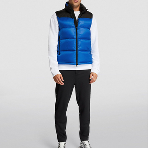 Veste d'hiver chaude pour homme, gilet matelassé oversize, col montant, manteau en duvet matelassé, coupe-vent, blouson bomber, gilets rembourrés en gros - Product Image 3