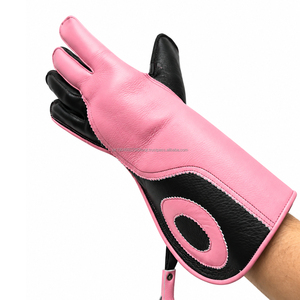 Gants de fauconnerie robustes et personnalisables en cuir de vachette véritable pour l'extérieur, toutes saisons, avec avant-bras allongé - Product Image 2