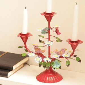 Iron Floral Candle Holder | Lemon & <b>Leaf</b> Motif Metal Candle stick Indoor Garden Decorative Taper Stand Home Accent Decor - Product Image 6