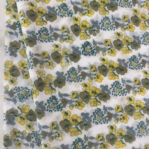 Tela Estampada Floral Amarilla, Estampada a Mano, 100% Algodón, Suave y Ligera, Estilo Boho, para Vestidos, Blusas, Ropa de Boutique para Mujeres y Niñas - Product Image 5