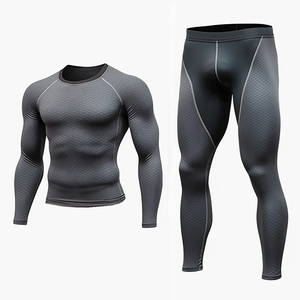 Ensemble de compression Rashguard personnalisé pour homme – T-shirt et pantalon respirants, séchage rapide, extensibles pour la gym, l'entraînement et le sport - Product Image 4