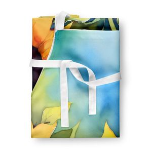 Delantal de acuarela de girasoles Multicolor grande, servidor de cocina Unisex para cocinar, manualidades para hornear, jardinería para adultos, hombres y mujeres - Product Image 3