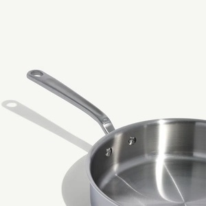 Wholesale Heavy Duty Stainless Steel Sauté <b>Pan</b> Commercial Grade Straight Sided <b>Skillet</b> with Cover Factory Direct Supply Cookware - Product Image 3