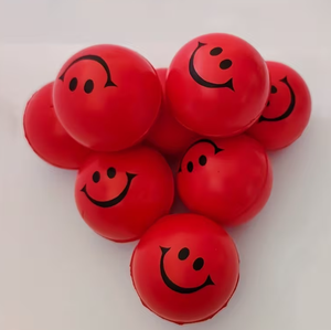 HAWK SPORTS INDUSTRIES Smile <b>Face</b> Cute Soft Toy <b>Exercise</b> Ball PU Portable Fitness Equipment for Muscle Relaxation Body Training - Product Image 5