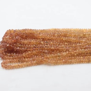 Perles de forme de rondelle à facettes de topaze impériale de haute qualité 4-5mm pour la fabrication de bijoux en pierres précieuses naturelles - Product Image 1