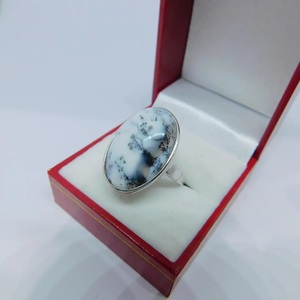 925 Sterling <b>Silver</b> Dendrite <b>Opal</b> Handmade <b>Ring</b> Natural Gemstone Boho Statement Jewelry - Product Image 2