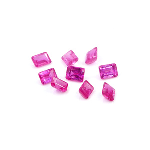 Rubíes naturales de Bangkok calibrados en forma de octágono de 4x5 mm, piedras preciosas de rubí facetadas naturales sueltas para la fabricación de joyas, listas para usar. - Product Image 1