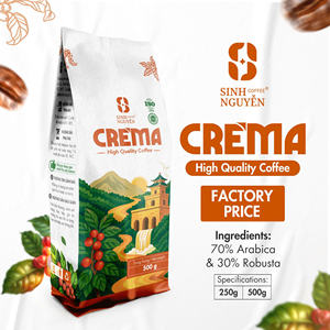 Café Espresso de Vietnam en Grano Entero, Mezcla Crema, 70% Robusta, 30% Arábica, Proceso Honey, Tueste Oscuro Medio, Aroma Intenso, Premium, Dulce - Product Image 2